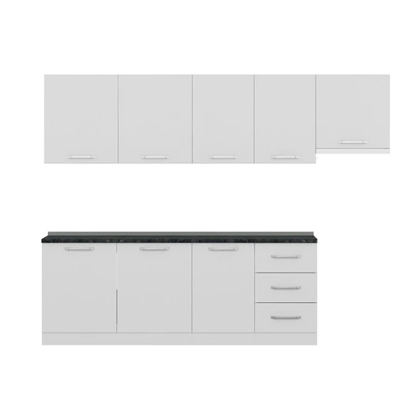 Minar 280 Cm Mutfak Dolabı Beyaz 280-B4 - Resim 2