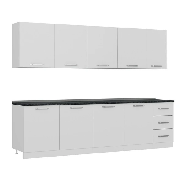 Minar 285 Cm Mutfak Dolabı Beyaz 285-B2 - Resim 3