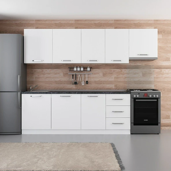 Minar 280 Cm Mutfak Dolabı Beyaz 280-B4 ürün görseli