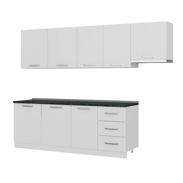 Minar 280 Cm Mutfak Dolabı Beyaz 280-B4 - Resim 4