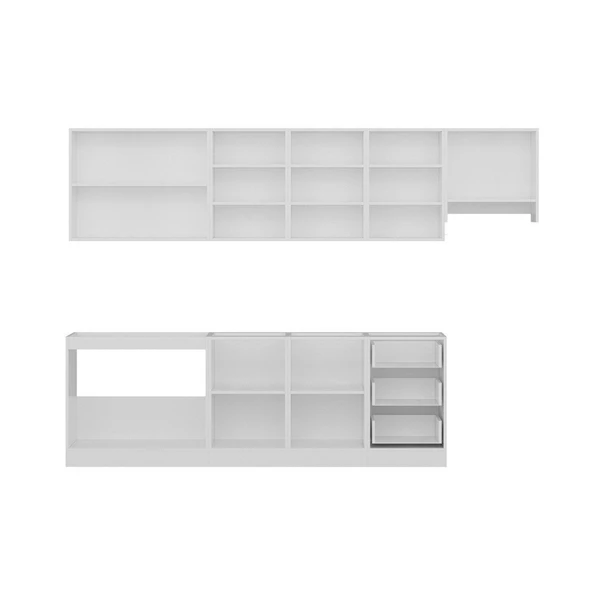 Minar 300 Cm Mutfak Dolabı Beyaz Dore 300-D8 - Resim 7