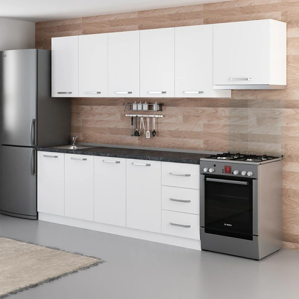 Minar 285 Cm Mutfak Dolabı Beyaz 285-B7 - Resim 5