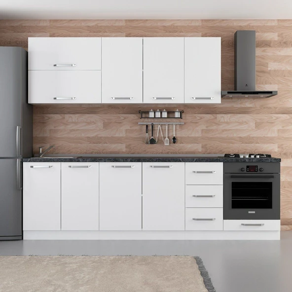 Minar 270 Cm Mutfak Dolabı Beyaz 270-B6 ürün görseli