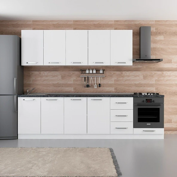 Minar 285 Cm Mutfak Dolabı Beyaz 285-B6 ürün görseli