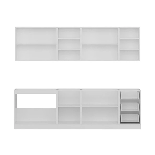 Minar 265 Cm Mutfak Dolabı Beyaz 265-B1 - Resim 7