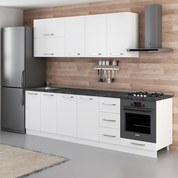 Minar 270 Cm Mutfak Dolabı Beyaz 270-B6 - Resim 5