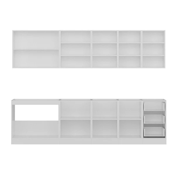 Minar 290 Cm Mutfak Dolabı Beyaz Dore 290-D1 - Resim 7