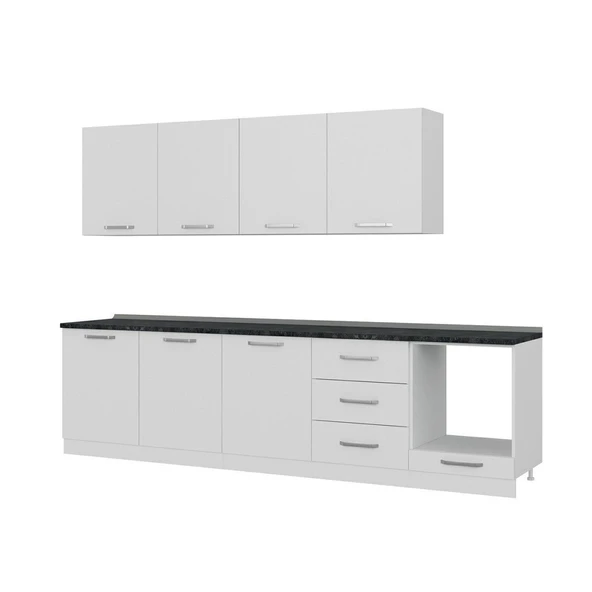 Minar 300 Cm Mutfak Dolabı Beyaz 300-B10 - 4