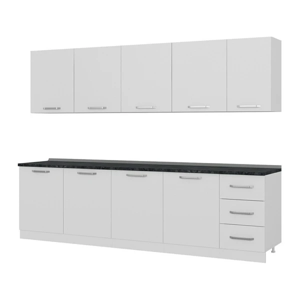 Minar 285 Cm Mutfak Dolabı Beyaz 285-B2 - Resim 4