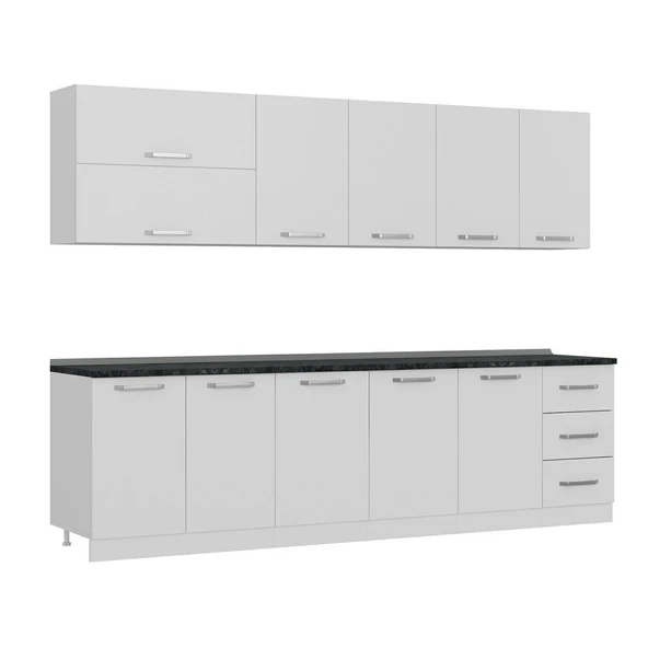 Minar 285 Cm Mutfak Dolabı Beyaz 285-B1 - Resim 3