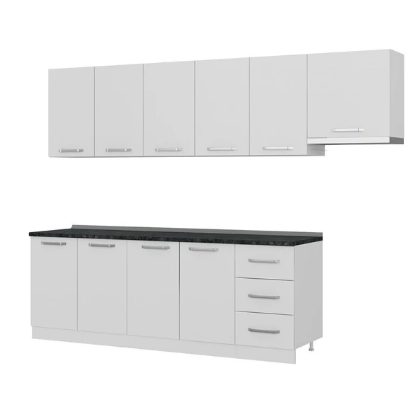 Minar 285 Cm Mutfak Dolabı Beyaz 285-B7 - Resim 4