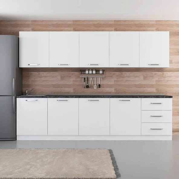 Minar 300 Cm Mutfak Dolabı Beyaz 300-B3 ürün görseli 1