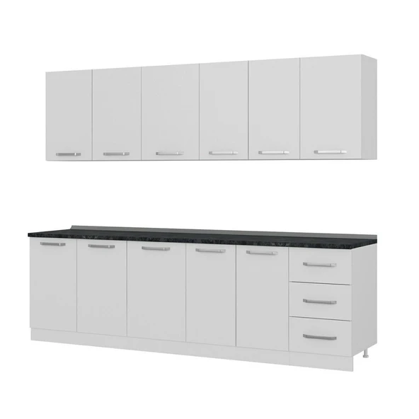 Minar 265 Cm Mutfak Dolabı Beyaz 265-B1 - Resim 4