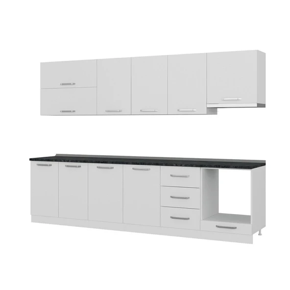 Minar 300 Cm Mutfak Dolabı Beyaz 300-B9 - 4