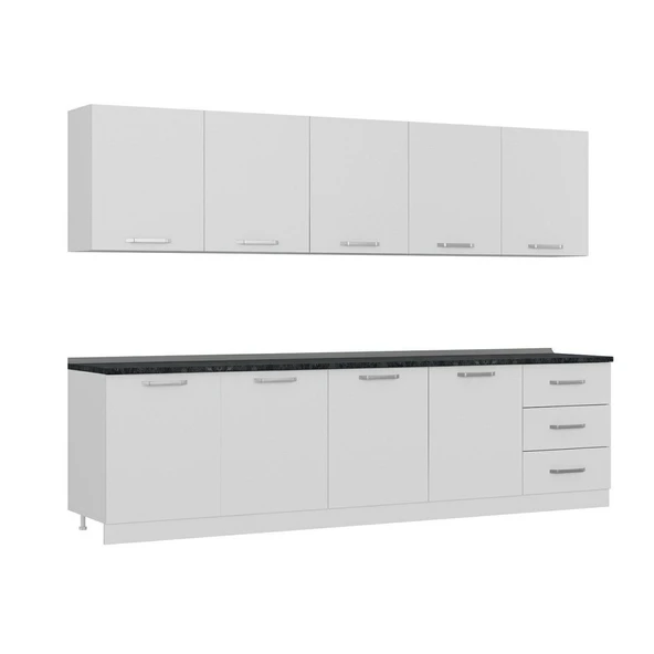 Minar 300 Cm Mutfak Dolabı Beyaz 300-B3 - Resim 3