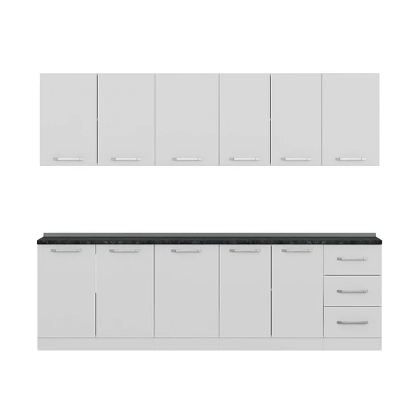 Minar 265 Cm Mutfak Dolabı Beyaz 265-B1 - Resim 2