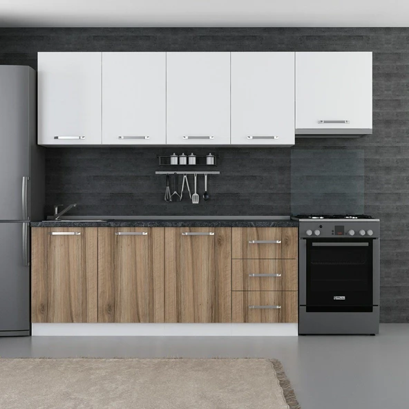 Minar 260 Cm Mutfak Dolabı Beyaz Dore 260-D7 ürün görseli