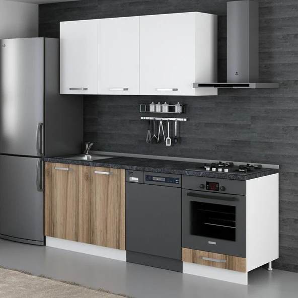 Minar 220 Cm Mutfak Dolabı Beyaz Dore 220-D13 - 5