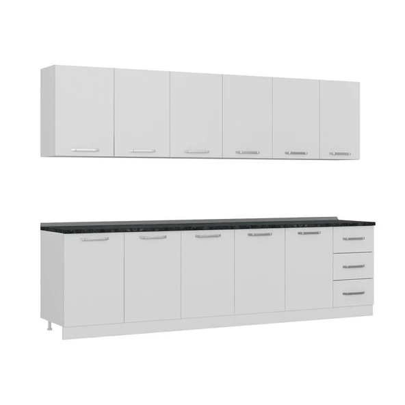 Minar 295 Cm Mutfak Dolabı Beyaz 295-B2 - Resim 3