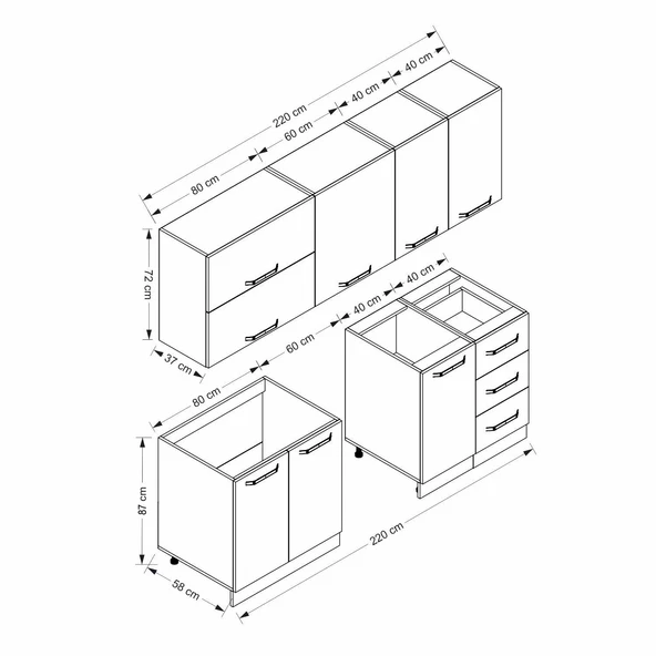 Minar 220 Cm Mutfak Dlb Byz 220-B10 - Resim 8