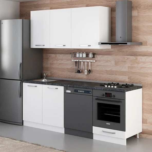 Minar 220 Cm Mutfak Dolabı Beyaz 220-B13 - Resim 5