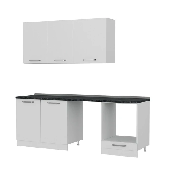 Minar 220 Cm Mutfak Dolabı Beyaz 220-B13 - Resim 6