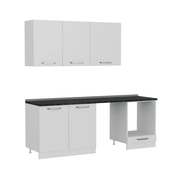 Minar 220 Cm Mutfak Dolabı Beyaz 220-B13 - Resim 2