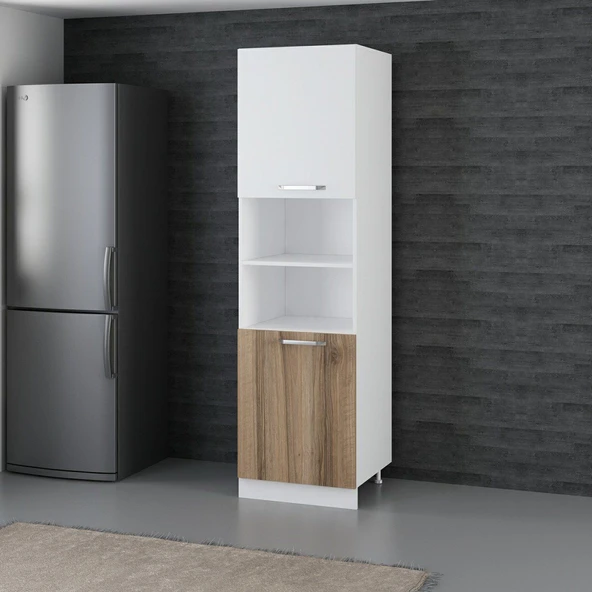 Minar 60 Cm Mutfak Boy Dolabı Beyaz Dore D60-D2 - Resim 3