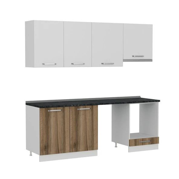 Minar 220 Cm Mutfak Dolabı Beyaz Dore 220-D14 - Resim 2