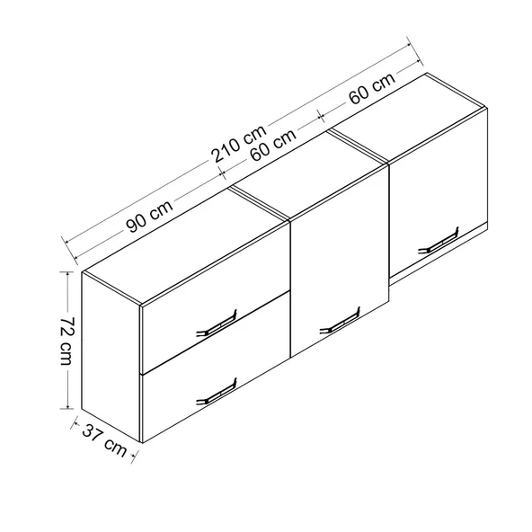Minar 210 Cm Mutfak Dlb Byz 210-B4-Üst - Resim 8