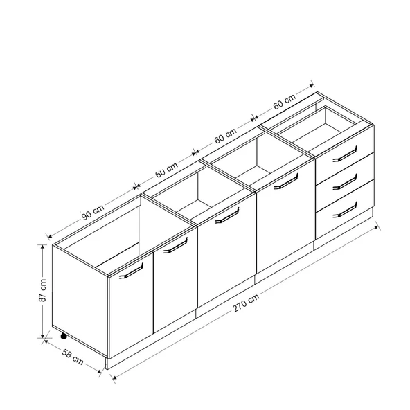 Minar 270 Cm Mutfak Dlb Byz 270-B1-Alt - Resim 3