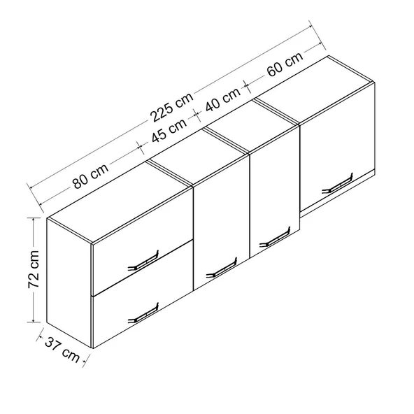 Minar 225 Cm Mutfak Dlb Byz 225-B4-Üst - Resim 8