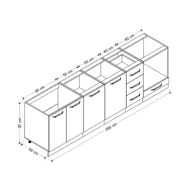 Minar 280 Cm Mutfak Dlb Byz Ant 280-A6-Alt