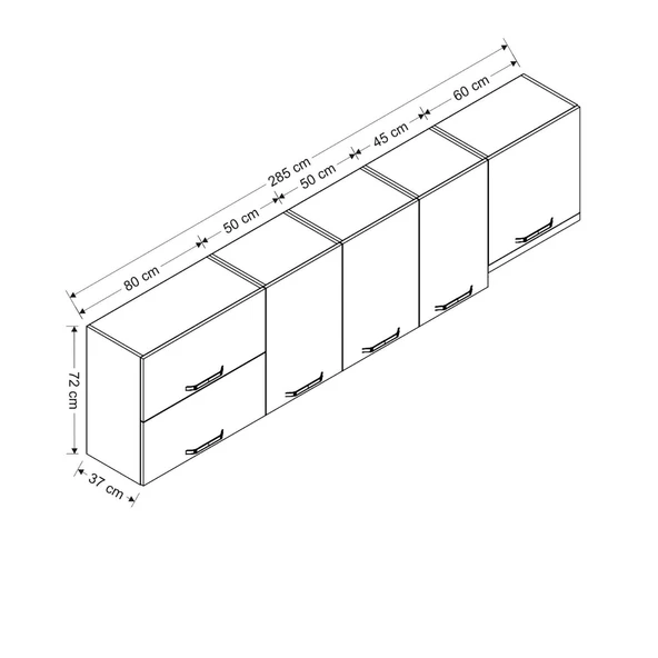 Minar 285 Cm Mutfak Dlb Byz 285-B4-Üst - 8