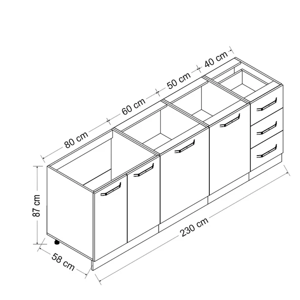 Minar 230 Cm Mutfak Dlb Byz Ant 230-A1-Alt - Resim 8