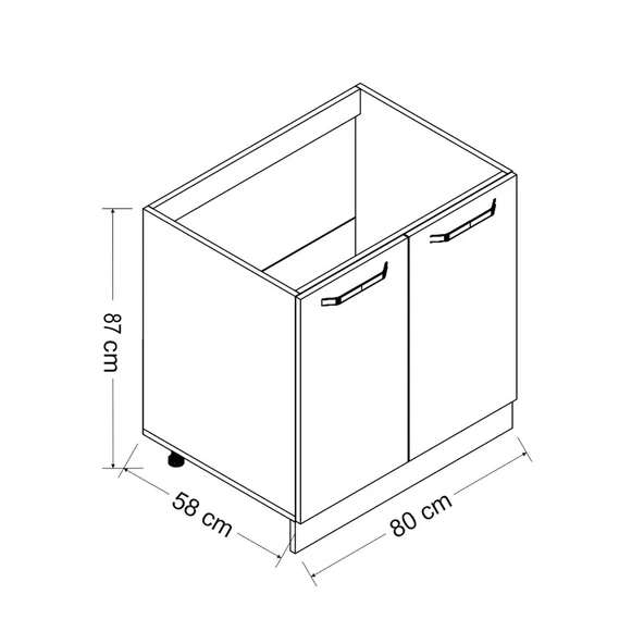 Minar 80 Cm Mutfak Dlb Byz 80-B1-Alt - Resim 8