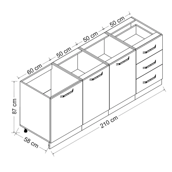 Minar 210 Cm Mutfak Dlb Byz Ant 210-A1-Alt - Resim 7