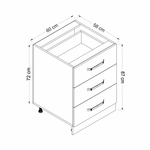 Minar Mtfk Mdl Alt 3Ç Nray 60Cm Dlp Byz Antr - Resim 7