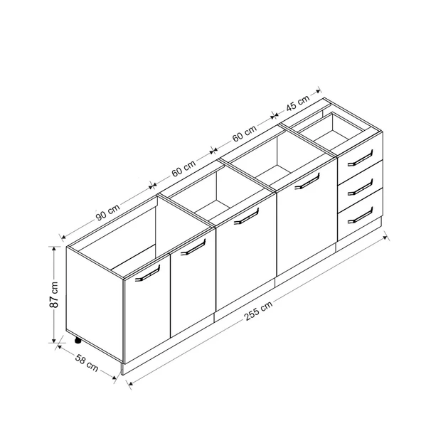 Minar 255 Cm Mutfak Dlb Byz Dore 255-D1-Alt - 8