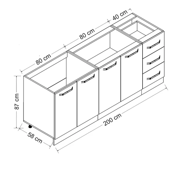 Minar 200 Cm Mutfak Dlb Byz 200-B1 -Alt - Resim 8