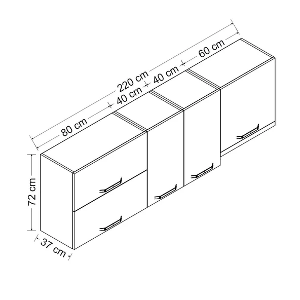 Minar 220 Cm Mutfak Dlb Byz 220-B8-Üst - Resim 8