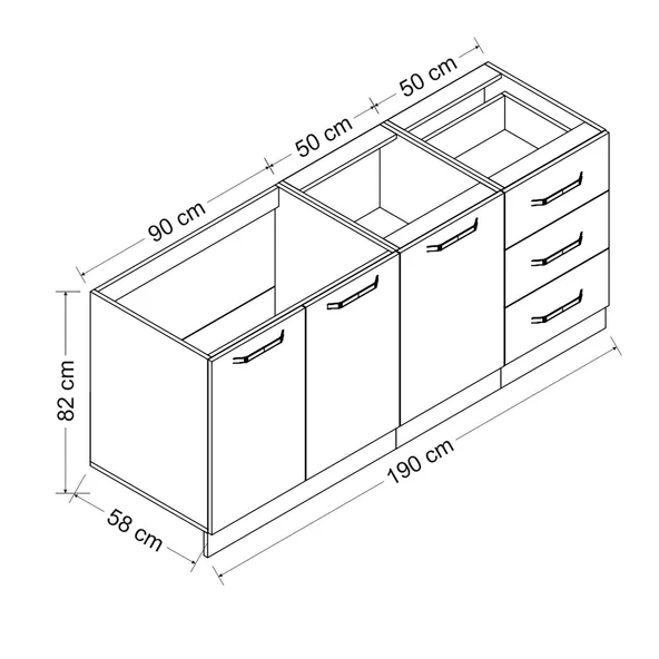 Minar 190 Cm Mutfak Dlb Byz Ant 190-A1-Alt - Resim 8