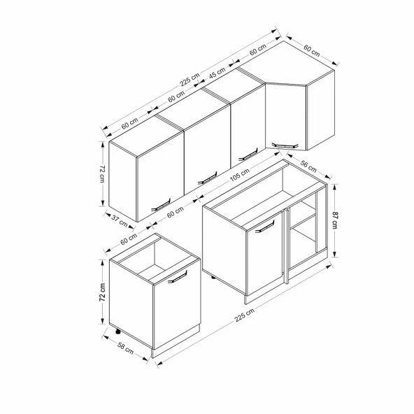 Minar 225Cm Köşe Mtfk Dlp Byz K225-B2 - 8