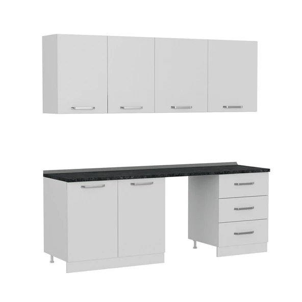 Minar 220 Cm Mutfak Dolabı Beyaz 220-B12 - Resim 2