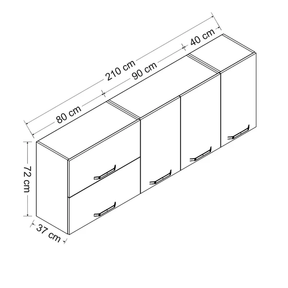 Minar 210 Cm Mutfak Dlb Byz 210-B2-Üst - Resim 8