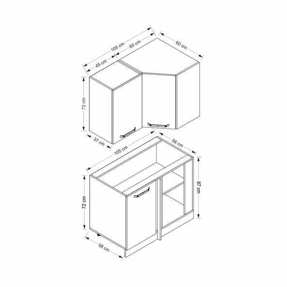 Minar 105Cm Köşe Mtfk Dlp Byz K105-B1 - Resim 8