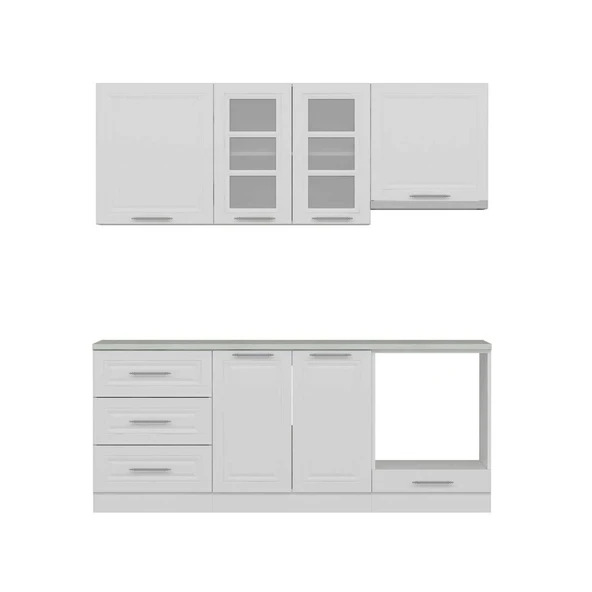 Minar 200Cm Mebran C Mutfak Dlp Beyaz 200-Mcb1 - Resim 6