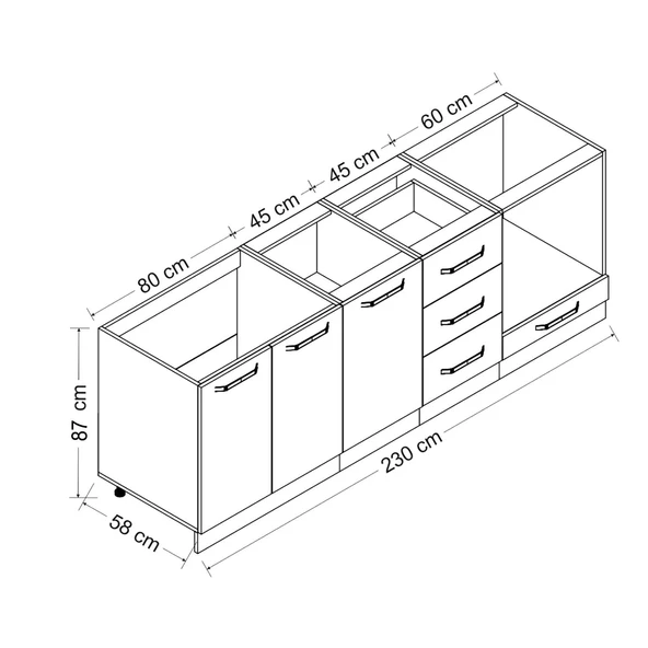 Minar 230 Cm Mutfak Dlb Byz Ant 230-A6-Alt - 8