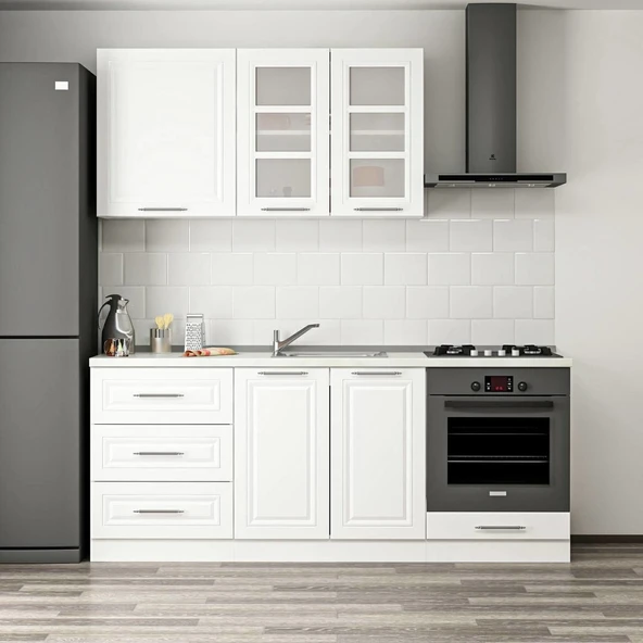 Minar 200Cm Mebran C Mutfak Dlp Beyaz 200-Mcb3 - Resim 2