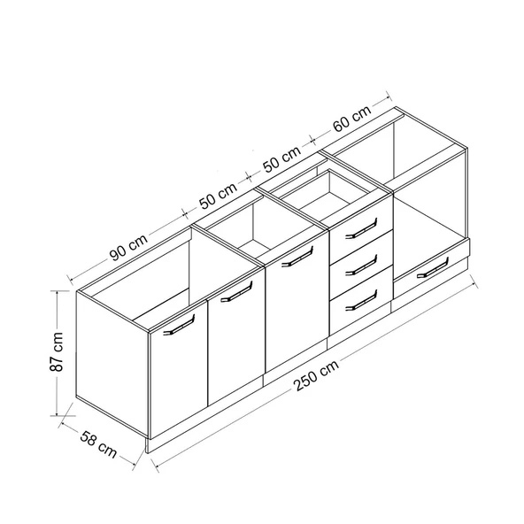 Minar 250 Cm Mutfak Dlb Byz 250-B3-Alt - Resim 8
